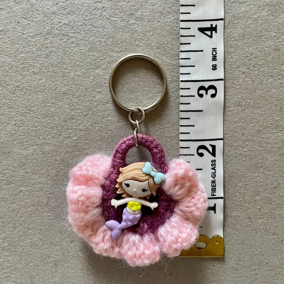 Handmade Bag Charm, Keychain Charm, Crochet Gift, Charm With Bird House - Picture 6 of 7